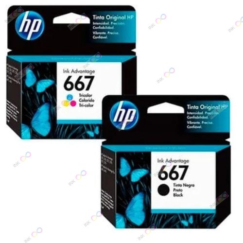PACK TINTA HP 667 BLACK 3YM79AL / TRICOLOR 3YM78AL